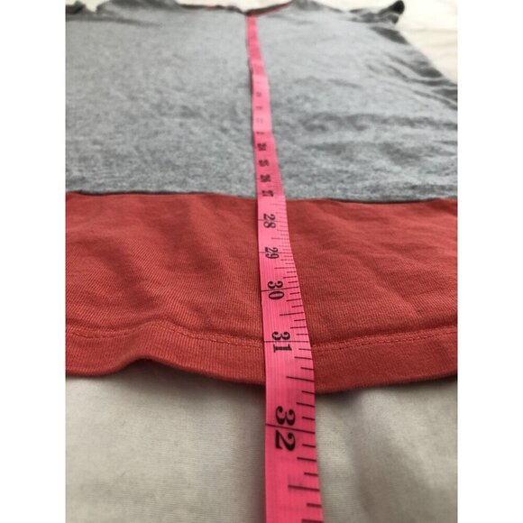 Boden Color Block T-shirt Dress Womens Size 10R Gray & Coral Minimalist Preppy - Picture 7 of 7